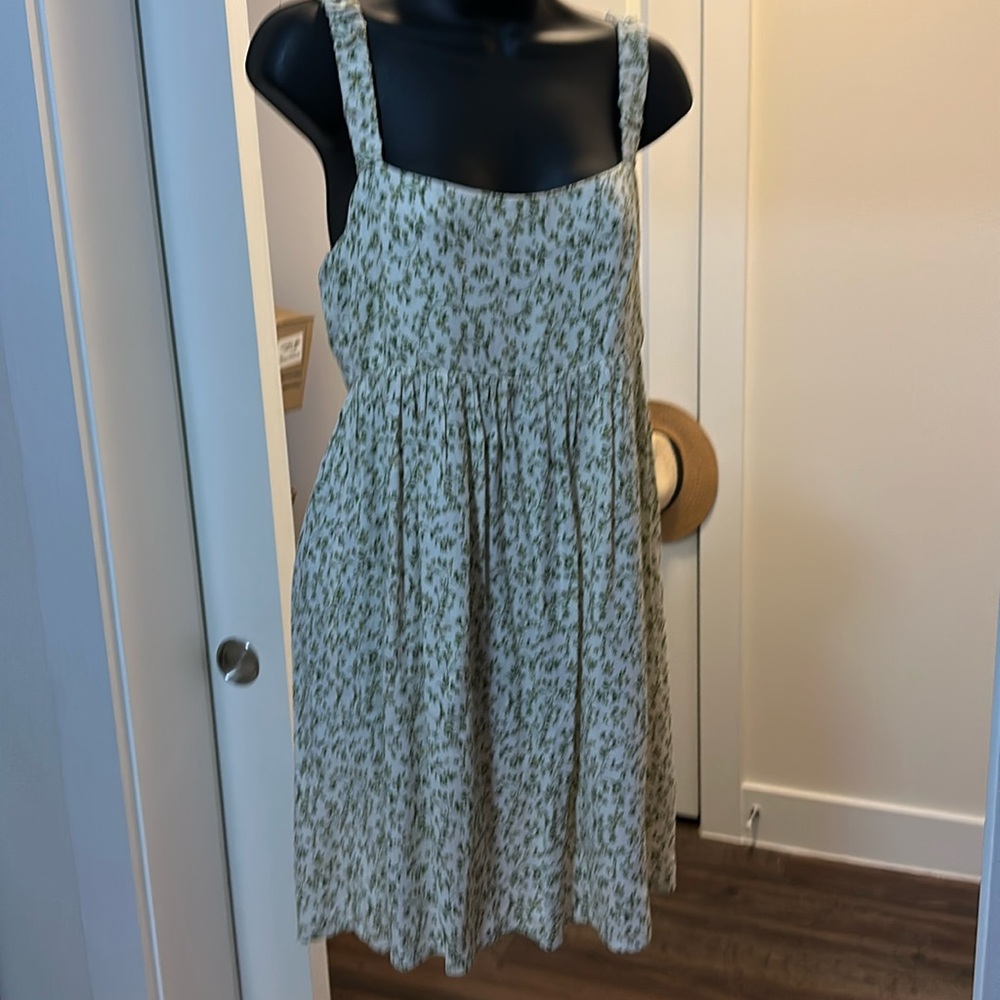 Reformation Cream Floral Mini Dress